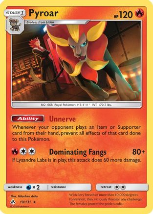 Pyroar (19) Reverse Holofoil - Forbidden Light