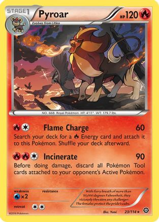 Pyroar (23) Reverse Holofoil - Steam Siege