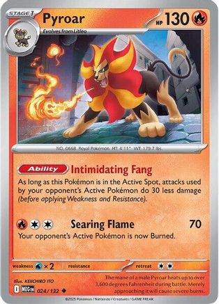 Pyroar (24) Reverse Holofoil - Mega Evolution