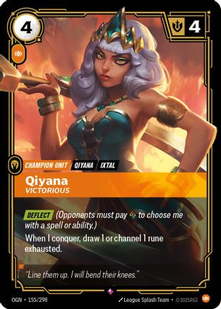 Qiyana – Victorious (155) Foil - Origins