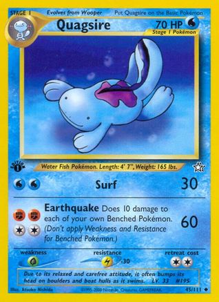 Quagsire (45) (1st Edition) - Neo Genesis