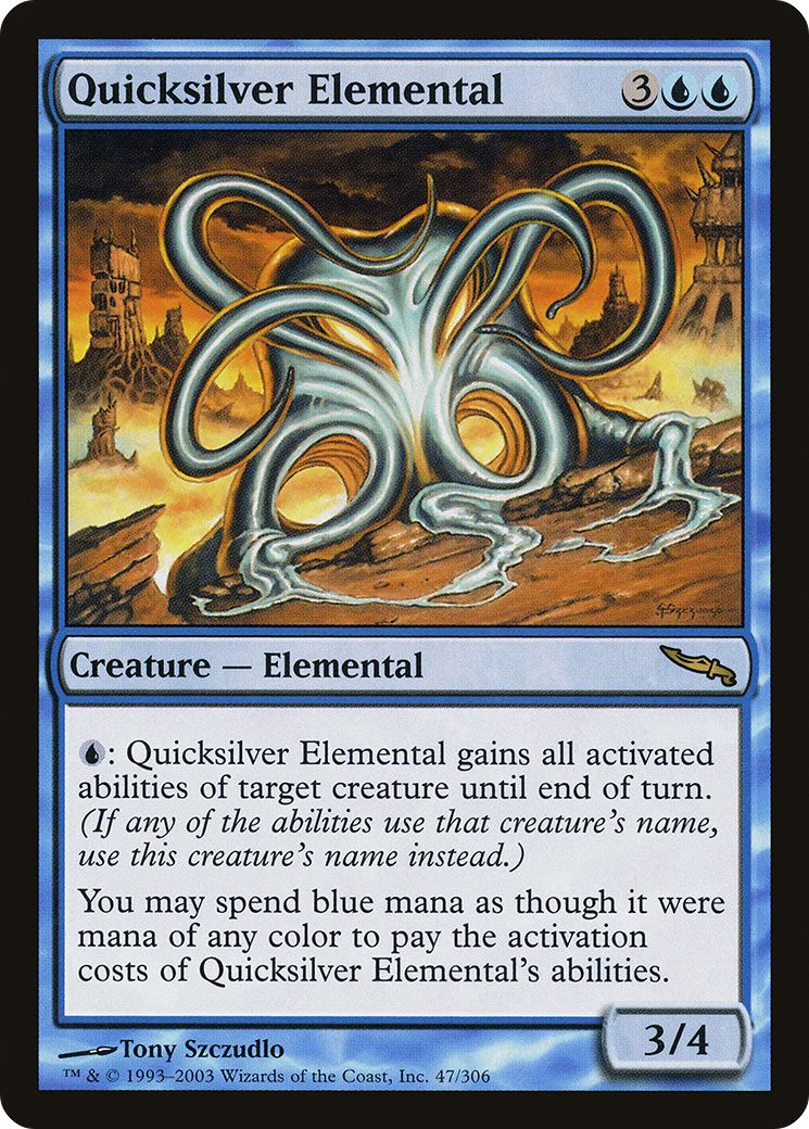 Quicksilver Elemental (047) Foil - Mirrodin