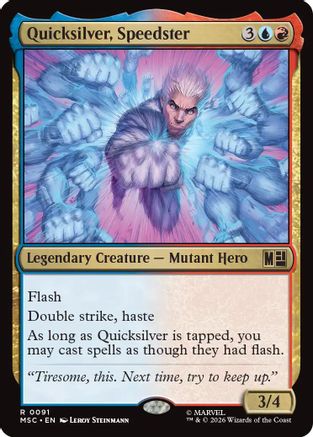 Quicksilver, Speedster (091) - Commander: Marvel Super Heroes