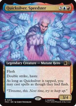 Quicksilver, Speedster (Extended Art) (412) - Commander: Marvel Super Heroes