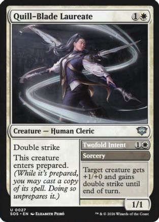 Quill-Blade Laureate // Twofold Intent (027) Foil - Secrets of Strixhaven