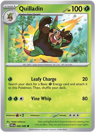 Quilladin (6) Reverse Holofoil - Chaos Rising