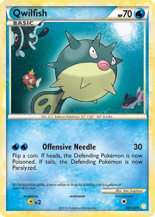Qwilfish (50) Reverse Holofoil - HeartGold & SoulSilver