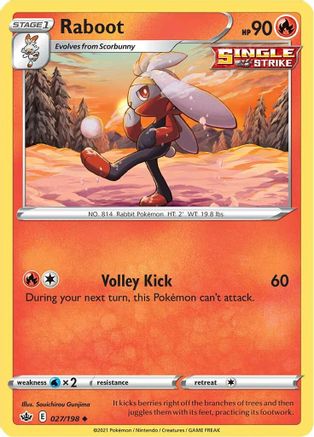 Raboot (27) Reverse Holofoil - Chilling Reign