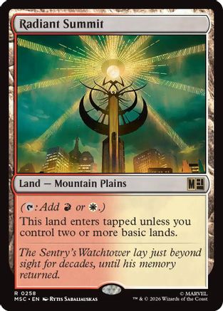 Radiant Summit (258) Surge Foil - Commander: Marvel Super Heroes