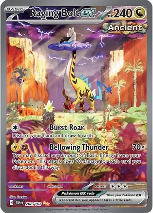 Raging Bolt ex (Alternate Full Art) (208) Holofoil - Temporal Forces