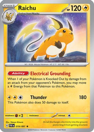 Raichu (19) Holofoil - Paldean Fates