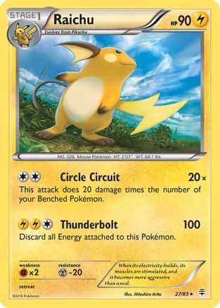 Raichu (27) Reverse Holofoil - Generations