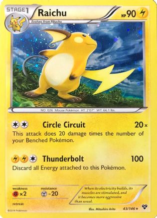 Raichu (Cosmos Holo) (Blister Exclusive) (43) Holofoil - XY Base Set