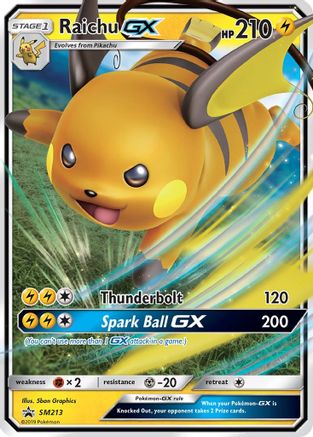 Raichu GX (SM213) Holofoil - Black Star Promos