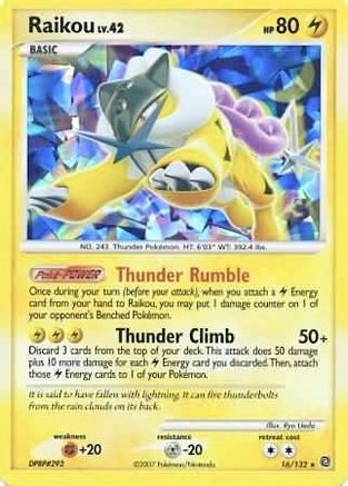 Raikou (Cracked Ice Holo) (16) Holofoil - Miscellaneous Cards & Products