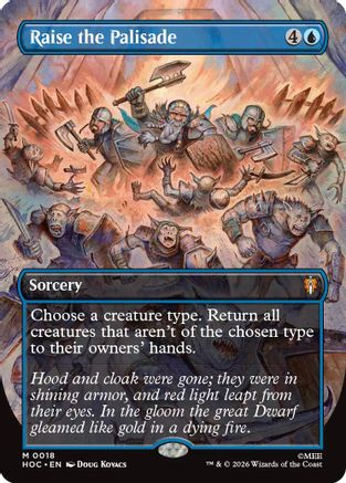 Raise the Palisade (Borderless) (018) Foil - The Hobbit: Eternal-Legal