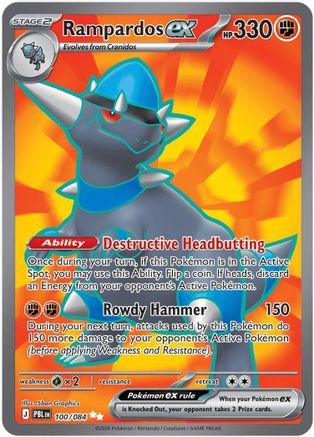 Rampardos ex (Full Art) (100) Holofoil - Pitch Black
