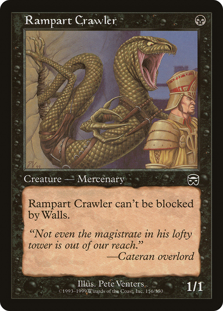 Rampart Crawler (156) Foil - Mercadian Masques