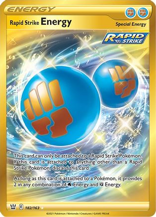 Rapid Strike Energy (Gold) (182) Holofoil - Battle Styles