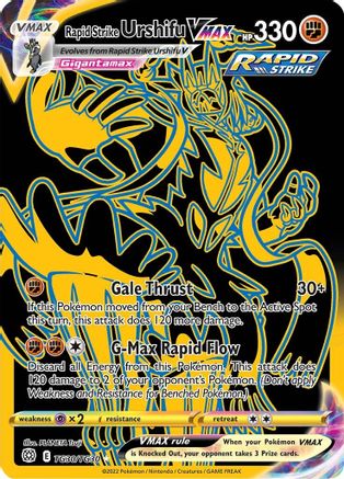 Rapid Strike Urshifu VMAX (Gold) (TG30) Holofoil - Brilliant Stars