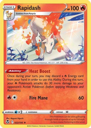 Rapidash (22) Reverse Holofoil - Silver Tempest