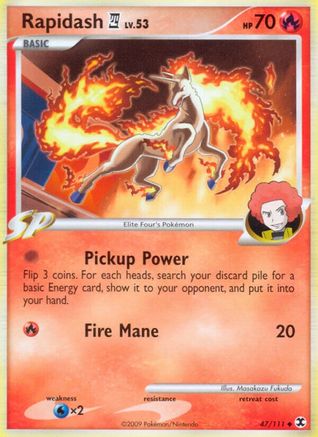 Rapidash E4 (47) Reverse Holofoil - Rising Rivals