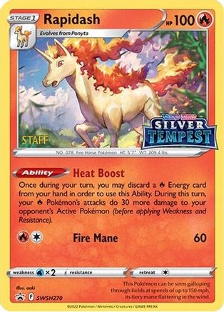 Rapidash (Prerelease) [Staff] (SWSH270) Holofoil - Black Star Promos