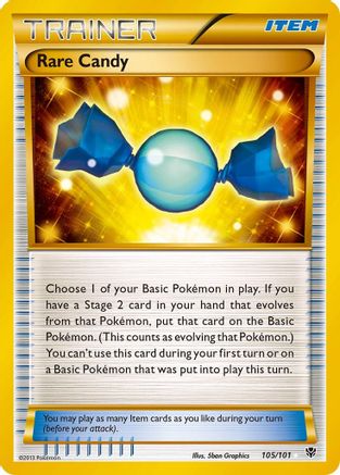Rare Candy (Gold) (105) Holofoil - Plasma Blast