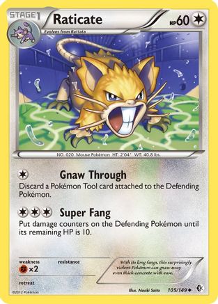 Raticate (105) Reverse Holofoil - Boundaries Crossed