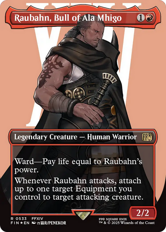 Raubahn, Bull of Ala Mhigo (Borderless) (533) Surge Foil - FINAL FANTASY