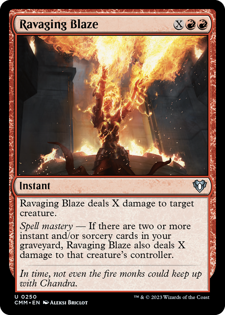 Ravaging Blaze (250) Foil - Commander Masters