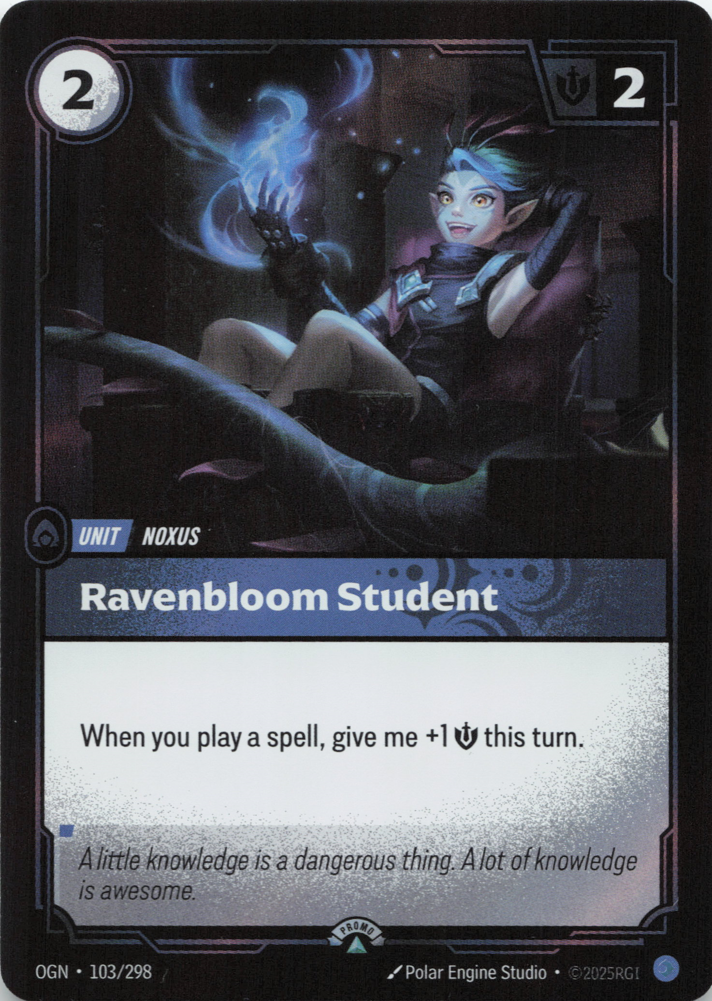 Ravenbloom Student (103) Foil - Riftbound Promotional Cards
