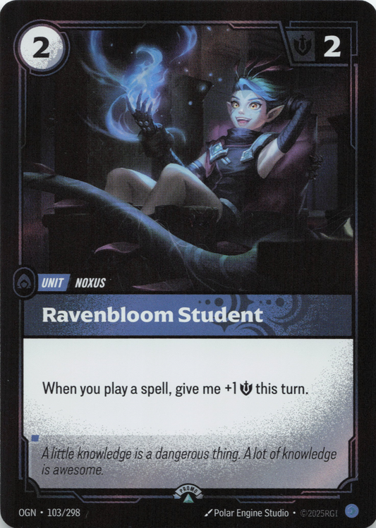 Ravenbloom Student (103) Foil - Riftbound Promotional Cards