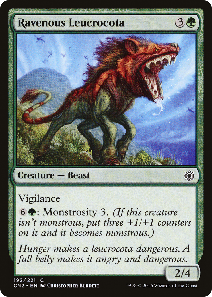 Ravenous Leucrocota (192) Foil - Conspiracy: Take the Crown