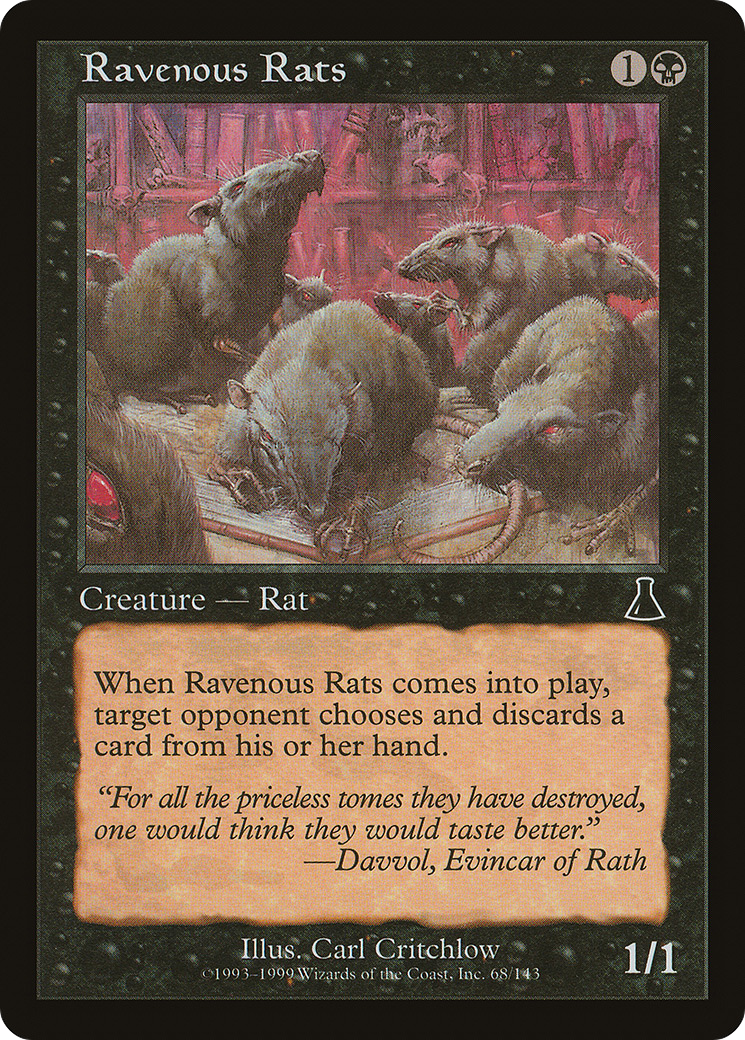 Ravenous Rats (068) Foil - Urza's Destiny