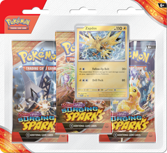 Pokémon TCG: Scarlet & Violet - Surging Sparks 3 Pack Blister | Silver Goblin