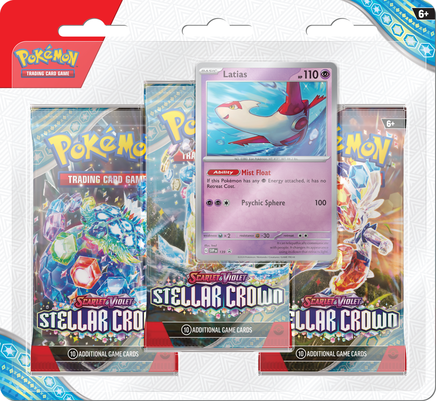 Pokémon TCG: Scarlet & Violet - Stellar Crown 3 Pack Blister | Silver Goblin