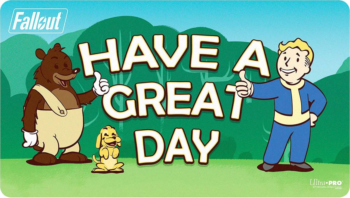 Fallout Playmat Vault Boy Have a Great Day