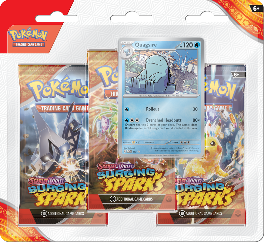 Pokémon TCG: Scarlet & Violet - Surging Sparks 3 Pack Blister | Silver Goblin