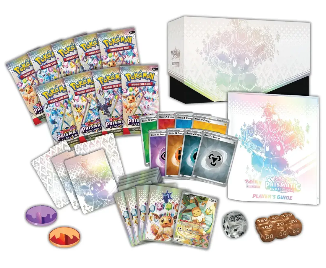 Pokémon TCG: Scarlet & Violet - Prismatic Evolutions Elite Trainer Box | Silver Goblin