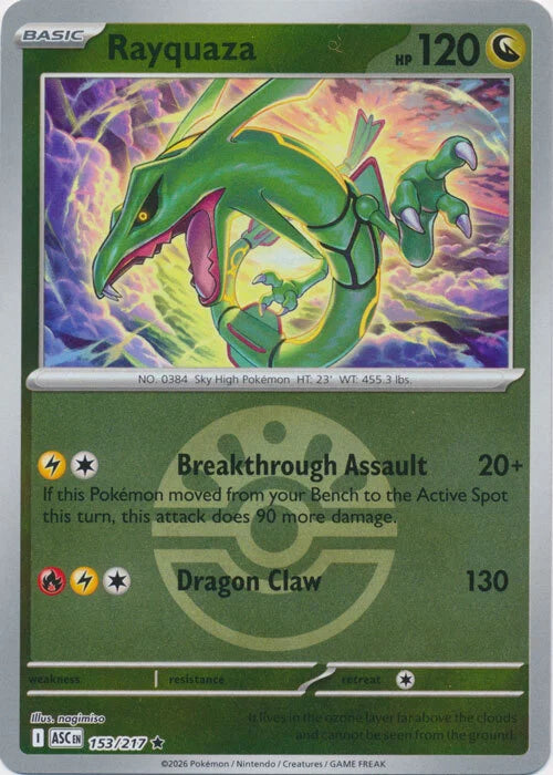 Rayquaza (Friend Ball) (153) Reverse Holofoil - Ascended Heroes