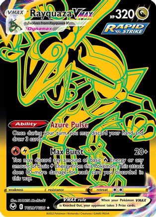 Rayquaza VMAX (Gold) (TG29) Holofoil - Silver Tempest