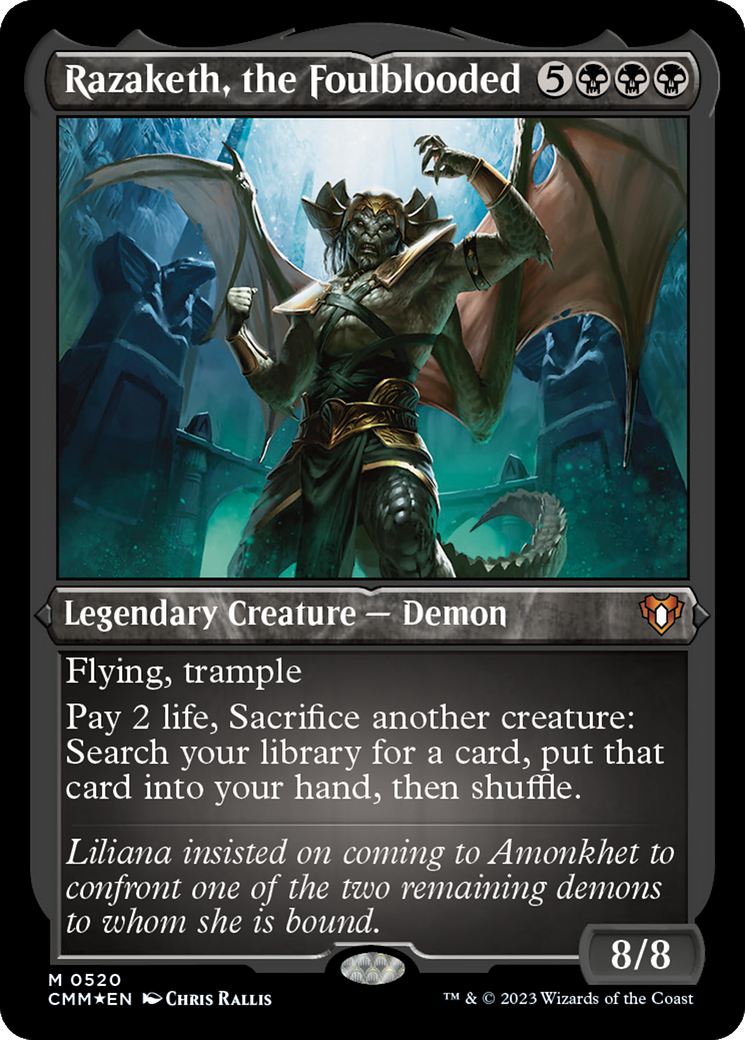 Razaketh, the Foulblooded (520) Etched Foil - Commander Masters