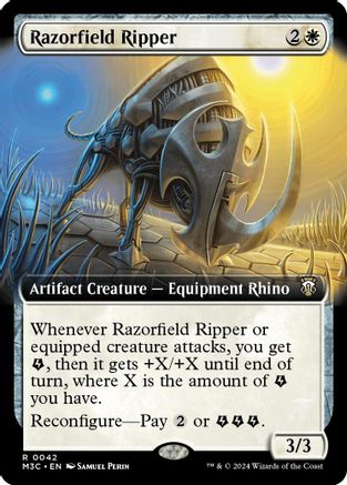 Razorfield Ripper (Extended Art) (042) Ripple Foil - Commander: Modern Horizons 3
