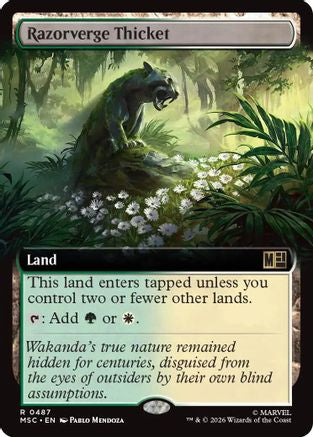 Razorverge Thicket (Extended Art) (487) - Commander: Marvel Super Heroes