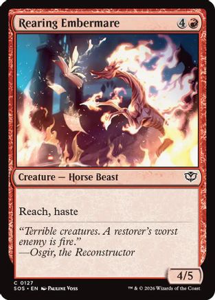Rearing Embermare (127) Foil - Secrets of Strixhaven