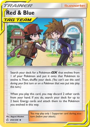 Red & Blue (202) Reverse Holofoil - Cosmic Eclipse