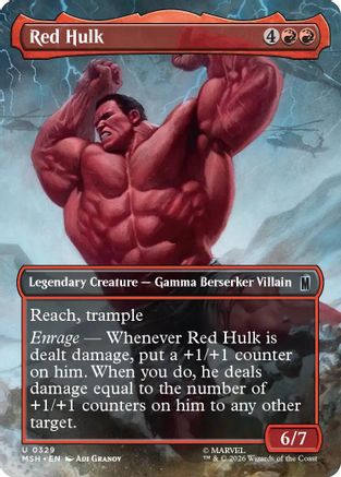 Red Hulk (Borderless) (329) Foil - Marvel Super Heroes