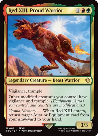 Red XIII, Proud Warrior (091) Surge Foil - Commander: FINAL FANTASY