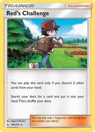 Red's Challenge (184) Reverse Holofoil - Unbroken Bonds